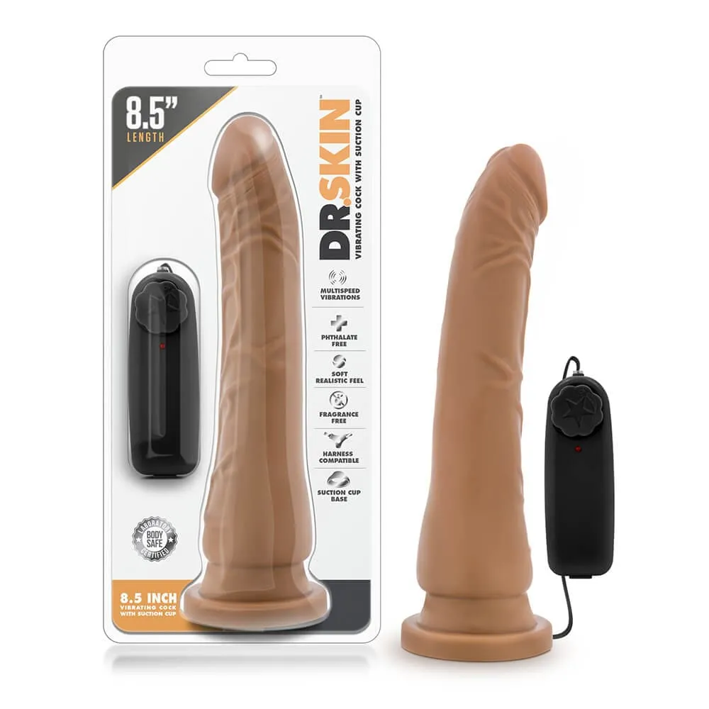 BL-13057   BL-13057 DR. SKIN - 8.5 INCH VIBRATING REALISTIC COCK